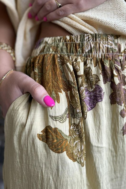 Lotus Oriental Wide Leg Pant Cedar